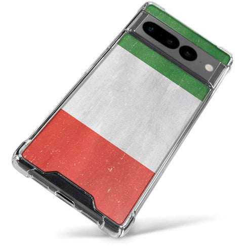 Italy Flag Distressed Google Pixel 7 Pro Clear Case
